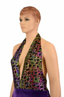 Josie Romper in Poisonous & Purple Velvet - Coquetry Clothing