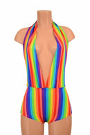 "Josie" Romper in Rainbow Stripe - Coquetry Clothing