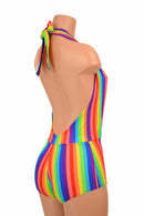 "Josie" Romper in Rainbow Stripe - Coquetry Clothing