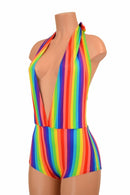 "Josie" Romper in Rainbow Stripe - Coquetry Clothing