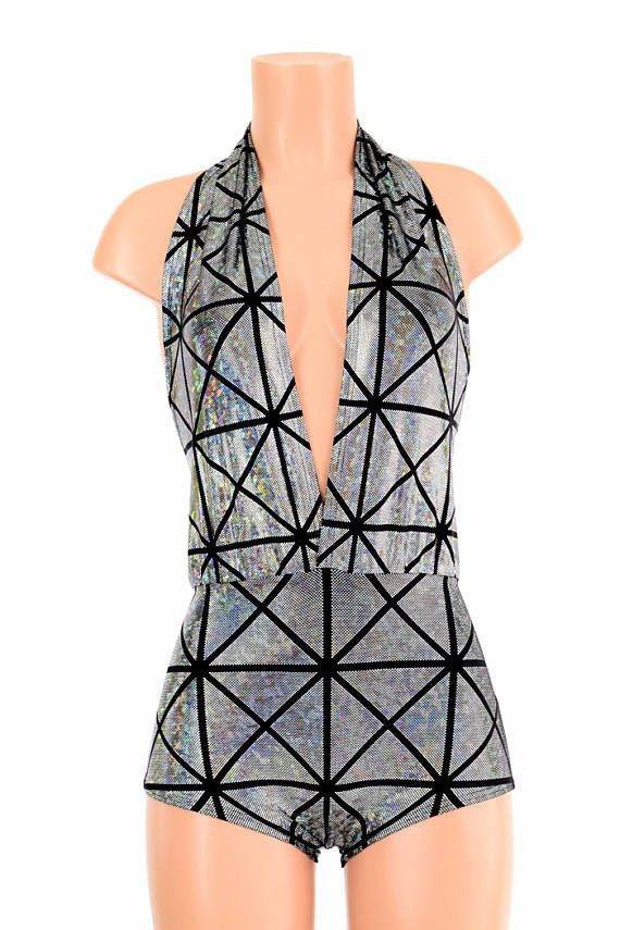"Josie" Romper in Silver Cracked Tile - Coquetry Clothing