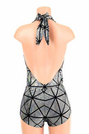 "Josie" Romper in Silver Cracked Tile - Coquetry Clothing
