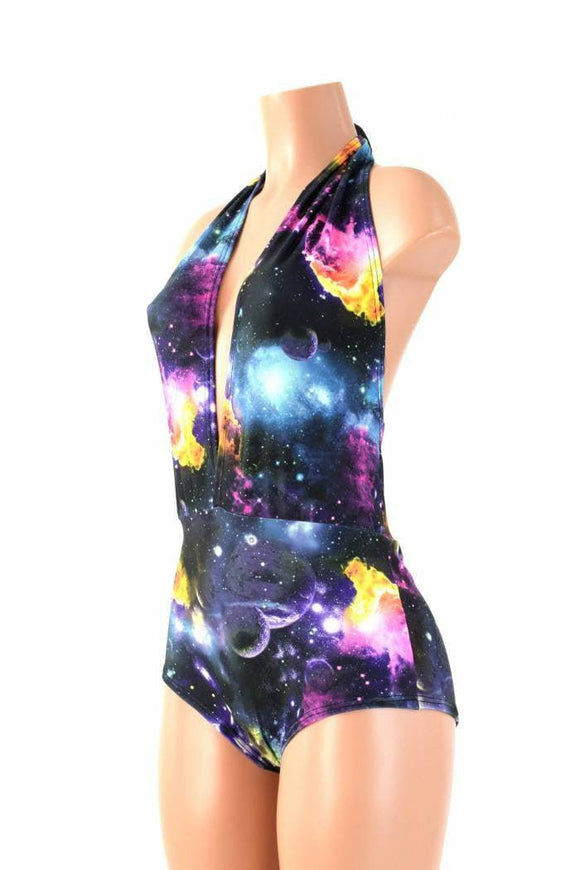 "Josie" Romper in UV Glow Galaxy - Coquetry Clothing