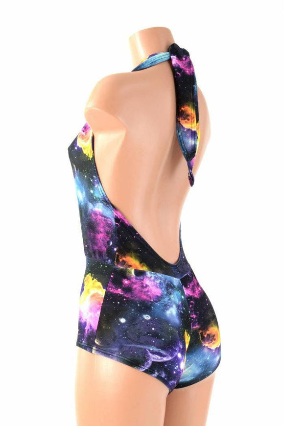 "Josie" Romper in UV Glow Galaxy - Coquetry Clothing