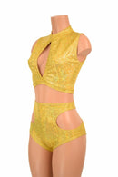 Keyhole Crop Top & Hipnotic Shorts Set - Coquetry Clothing