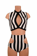 Keyhole Crop Top & Hipnotic Shorts Set - Coquetry Clothing