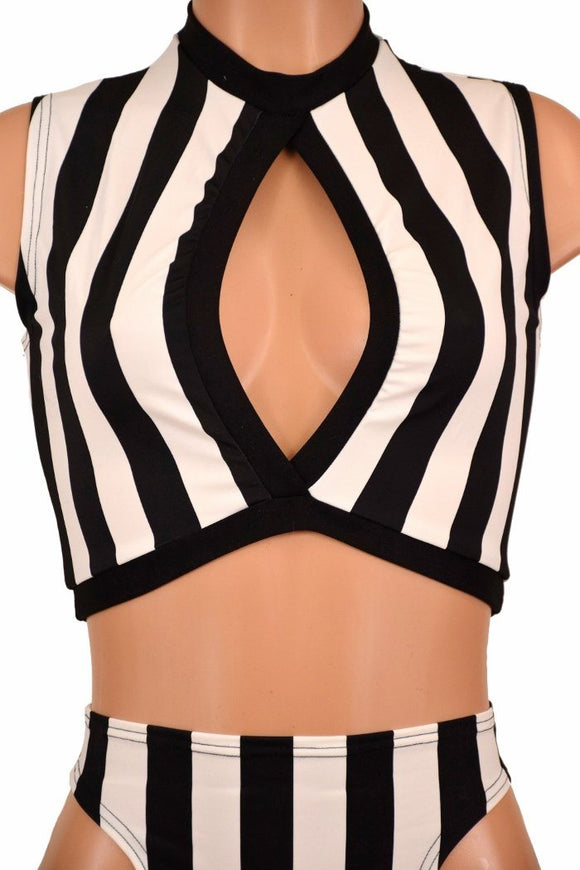 Keyhole Crop Top & Hipnotic Shorts Set - Coquetry Clothing