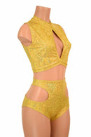 Keyhole Crop Top & Hipnotic Shorts Set - Coquetry Clothing