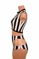Keyhole Crop Top & Hipnotic Shorts Set - Coquetry Clothing