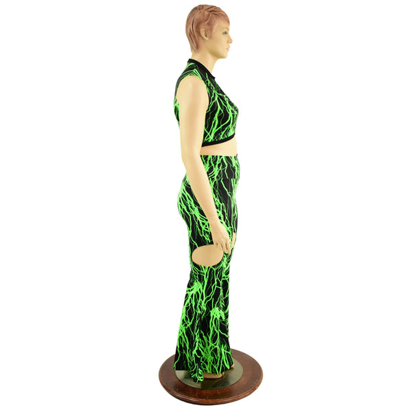Keyhole Top and Garter Style Solar Flares Set - 5