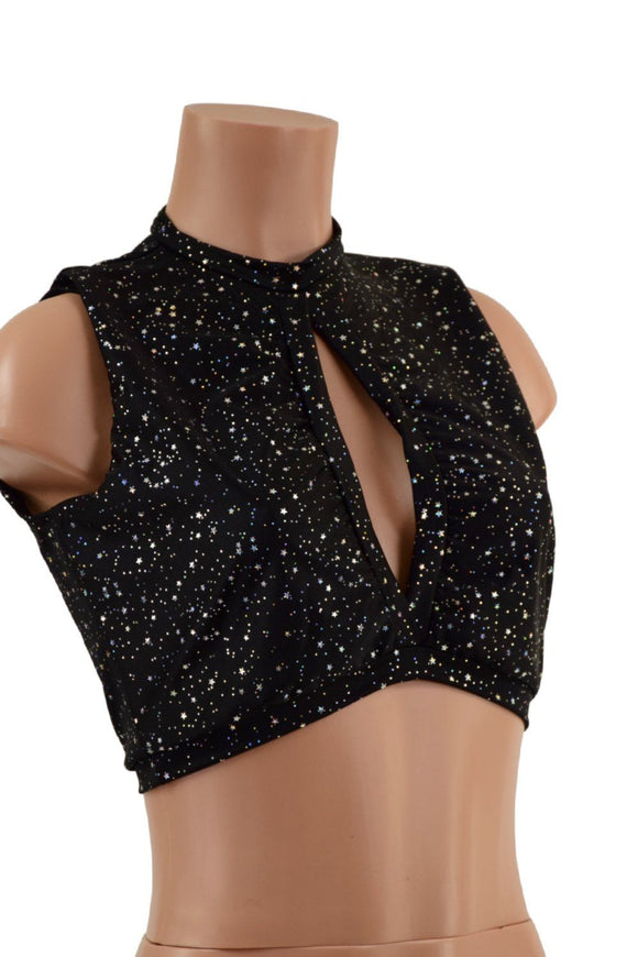 Keyhole Top in Star Noir - Coquetry Clothing