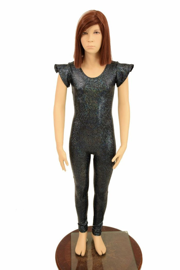 Kids Black Flip Sleeve Catsuit - 2