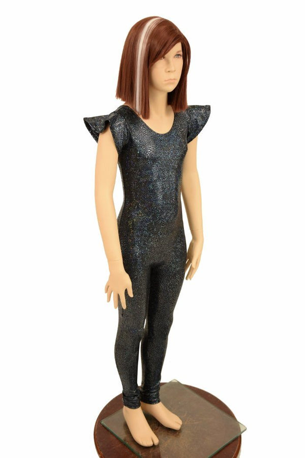 Kids Black Flip Sleeve Catsuit - 1