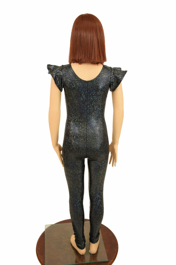 Kids Black Flip Sleeve Catsuit - 4