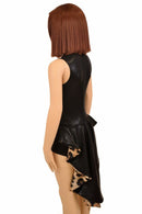 Kids Black Tuxedo Style Romper - Coquetry Clothing