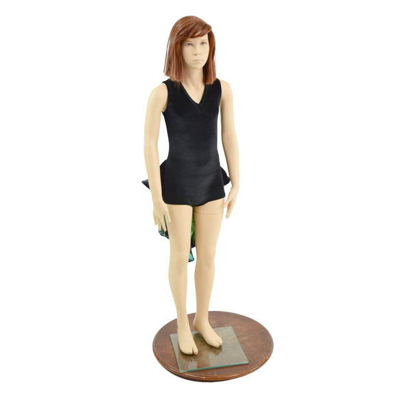 Kids Black Velvet Tuxedo Style Romper - Coquetry Clothing