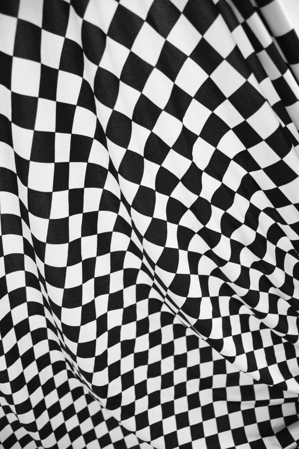 Kids Black & White Check Bell Bottom Flares - 5