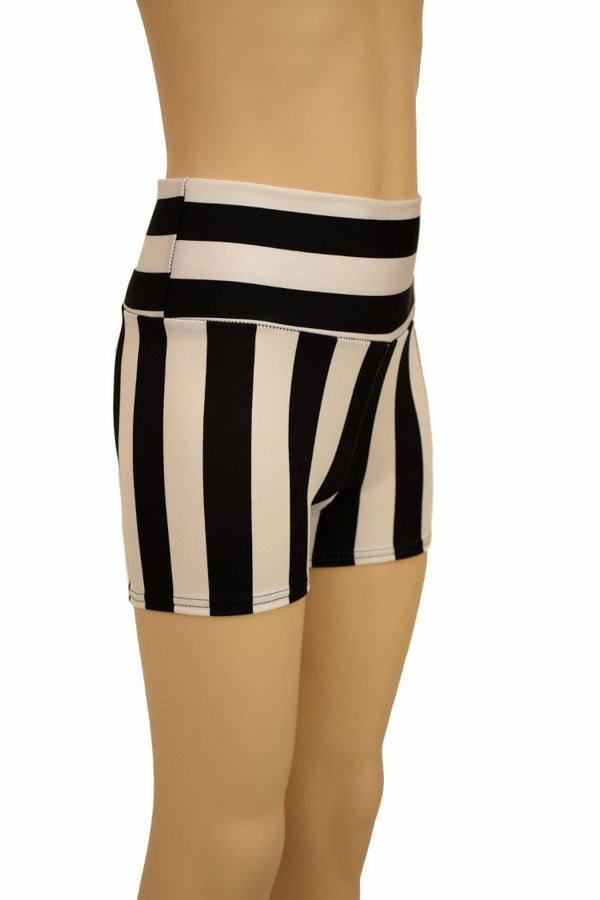 Kids Black & White Shorts - 3