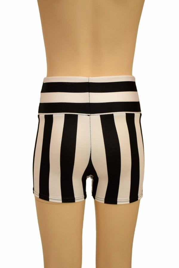 Kids Black & White Shorts - 4