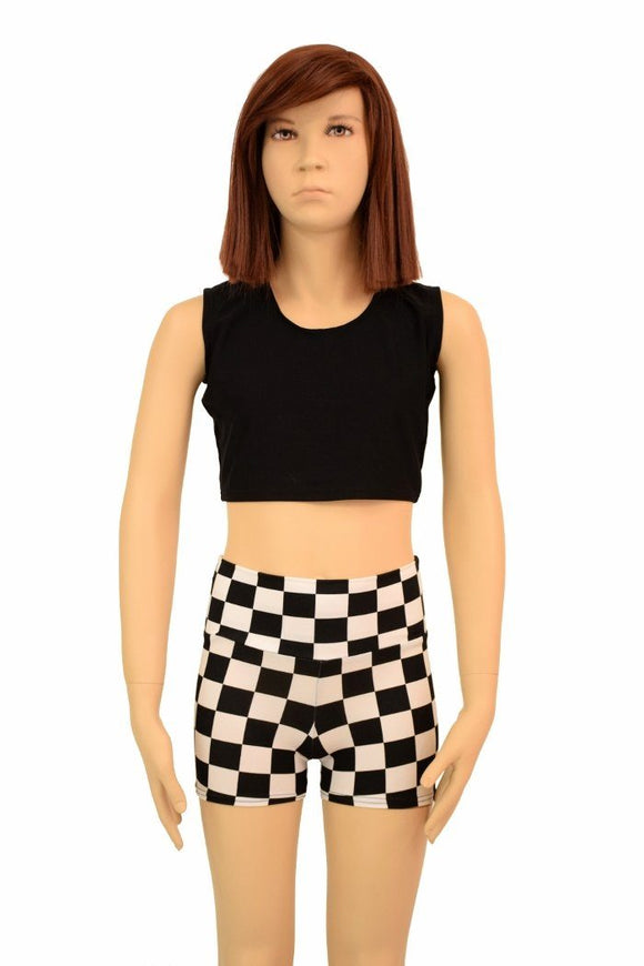 Kids Black & White Shorts - Coquetry Clothing