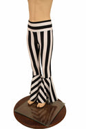 Kids Black & White Stripe Bell Bottom Flares - 4