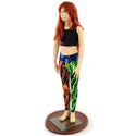 Kids Color Blocked Neon Lightning Leggings - 3