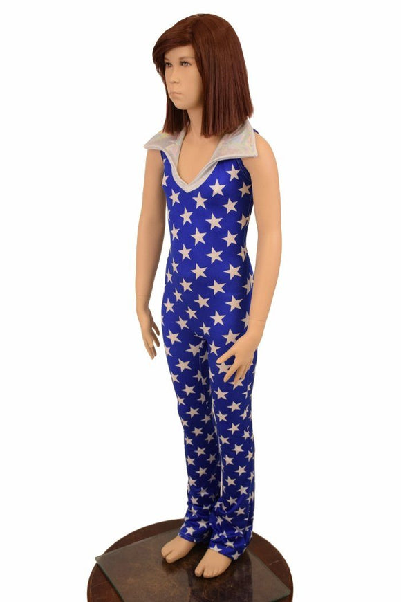 Kids Disco Collar Boot Cut Catsuit - Coquetry Clothing