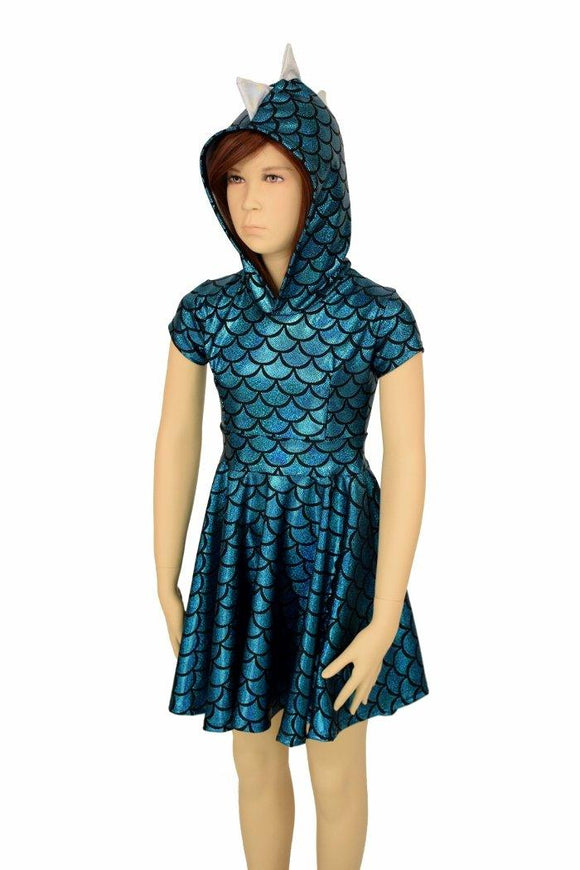 Kids Dragon Hoodie Skater Dress - Coquetry Clothing