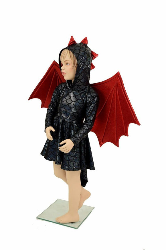 Kids Dragon Tail Skater Dress (+Dragon Wings!) - Coquetry Clothing