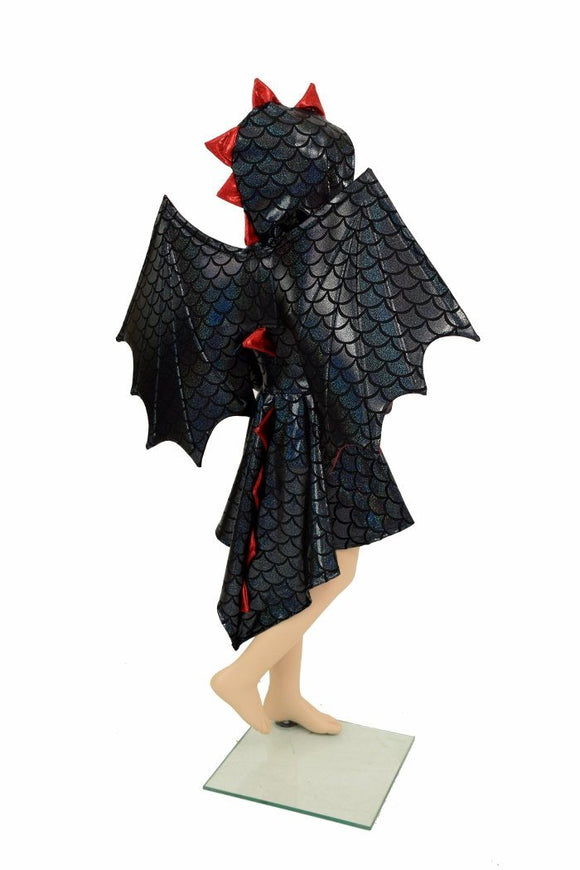 Kids Dragon Tail Skater Dress (+Dragon Wings!) - Coquetry Clothing