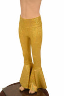 Kids Gold Bell Bottom Flares - Coquetry Clothing