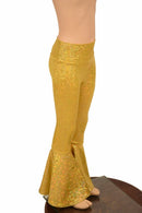 Kids Gold Bell Bottom Flares - Coquetry Clothing