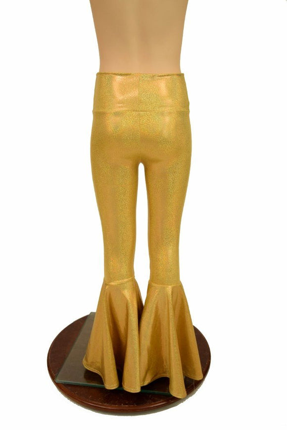 Kids Gold Bell Bottom Flares - Coquetry Clothing