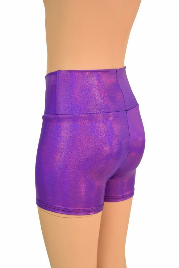 Kids Grape Holo Shorts - Coquetry Clothing