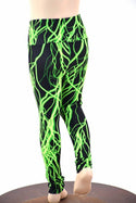 Kids Green Lightning Leggings - 3