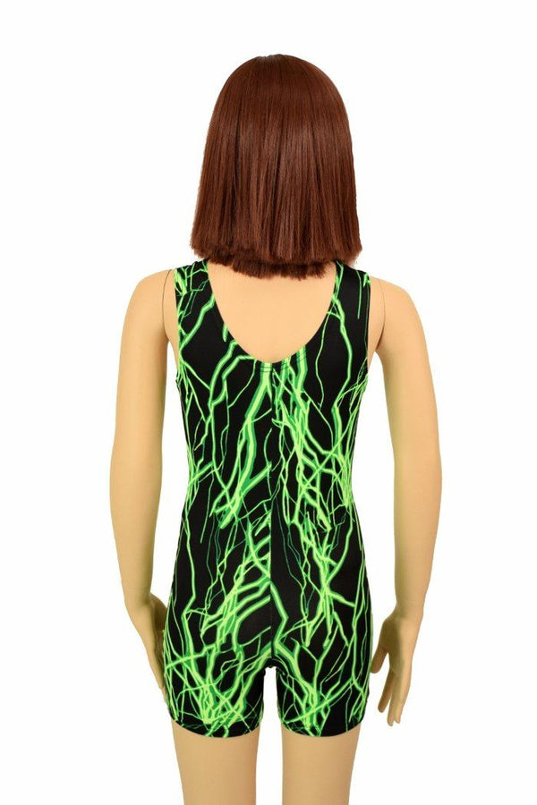 Kids Green Lightning Romper - 3