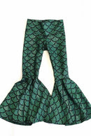 Kids Green Mermaid Flare Pants - Coquetry Clothing