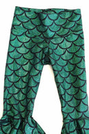 Kids Green Mermaid Flare Pants - Coquetry Clothing