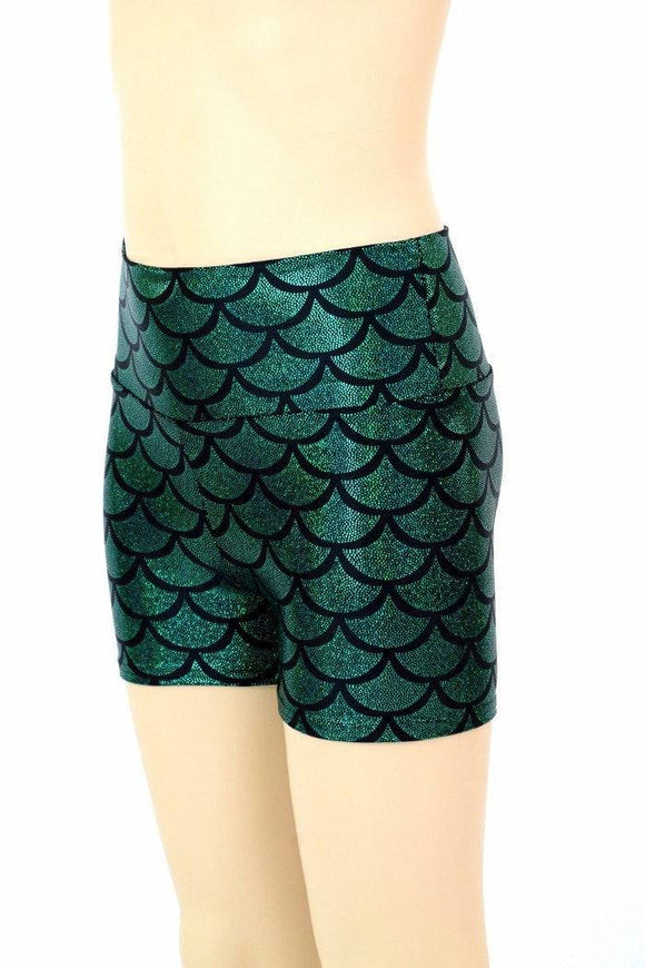 Kids Green Mermaid Shorts - Coquetry Clothing