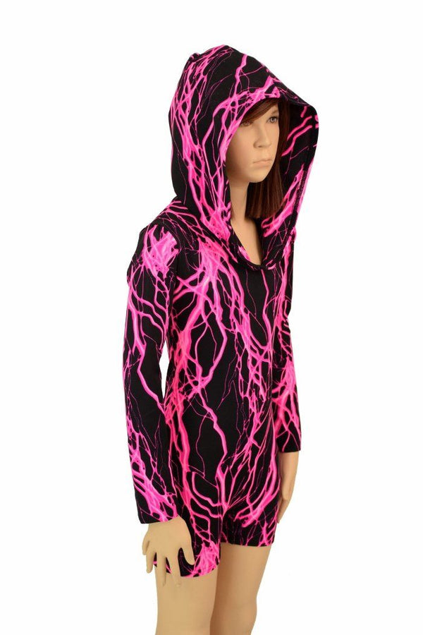 Kids Long Sleeve Hooded Romper - 1