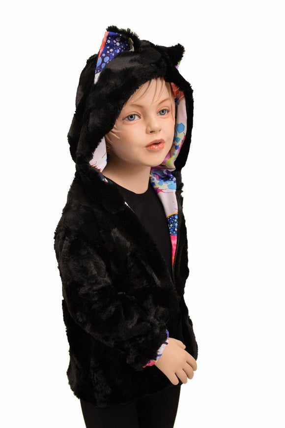 Kids Minky Cat Ear Jacket - Coquetry Clothing