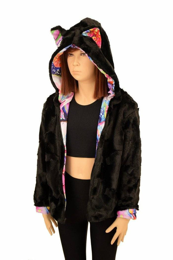 Kids Minky Cat Ear Jacket - 8