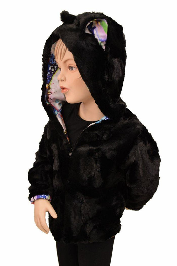 Kids Minky Cat Ear Jacket - 3