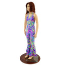 Kids Neon UV Glow Monroe Style Bell Bottom Catsuit in Glow Worm - Coquetry Clothing