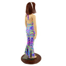 Kids Neon UV Glow Monroe Style Bell Bottom Catsuit in Glow Worm - Coquetry Clothing