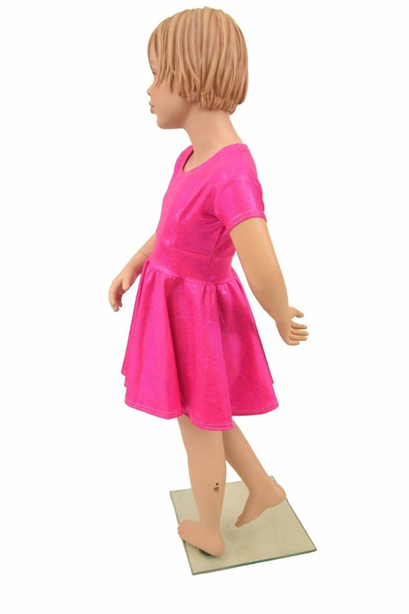 Kids Pink Skater Dress - Coquetry Clothing