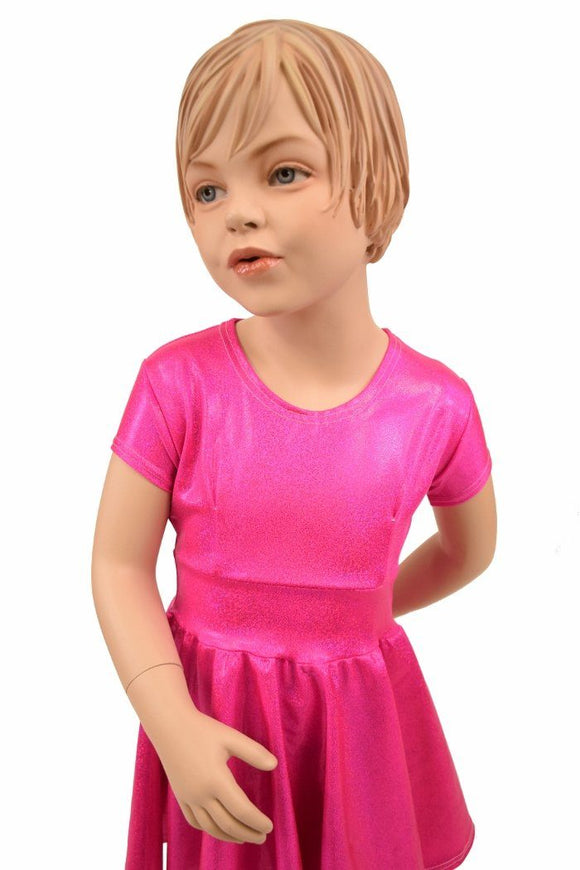 Kids Pink Skater Dress - Coquetry Clothing