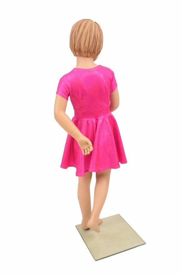 Kids Pink Skater Dress - Coquetry Clothing
