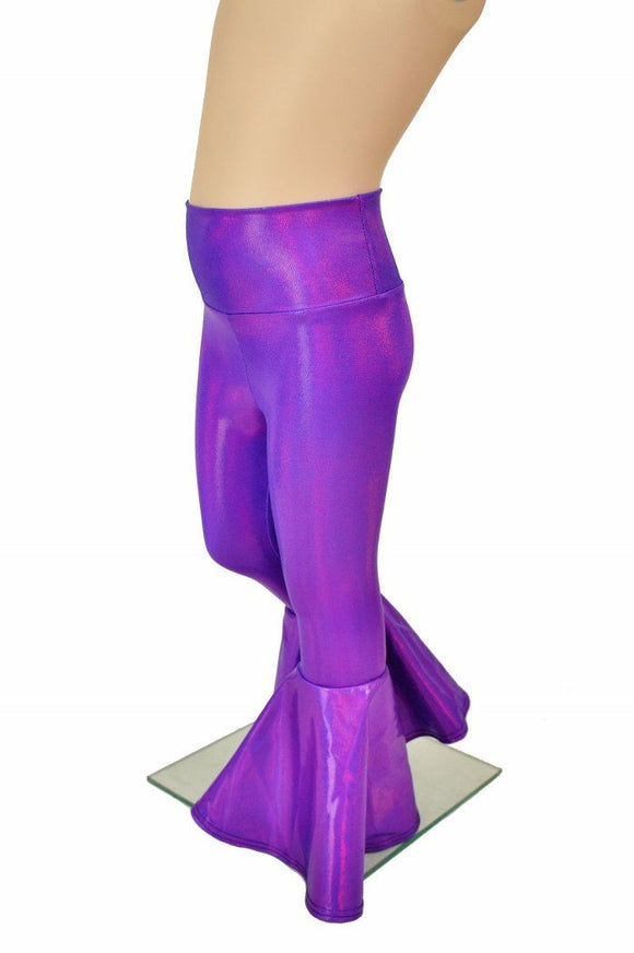 Kids Purple Holo Bell Bottom Flares - Coquetry Clothing