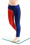 Kids Red & Blue Harlequin Leggings - Coquetry Clothing